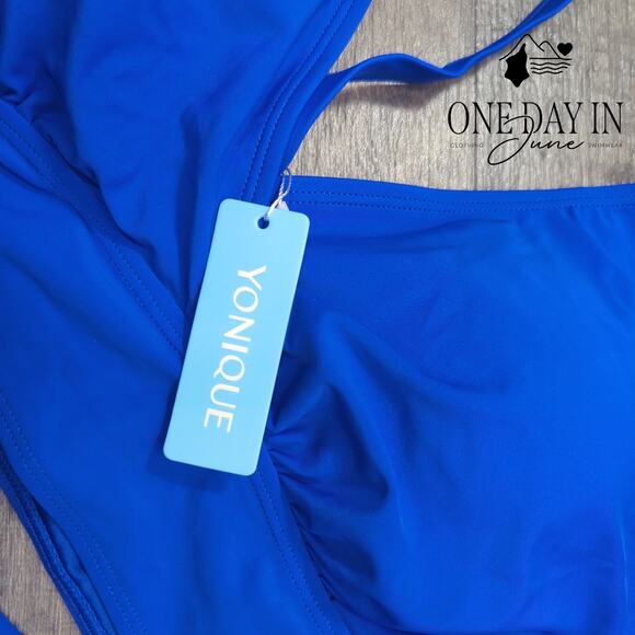 Yonique Plus Size High Waist Bikini Swimsuit Size 18W - Picture 4 of 7